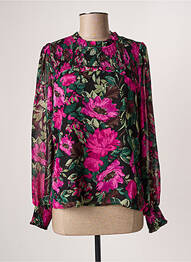 Blouse imprimé fleurs manches longues violet KAFFE femme