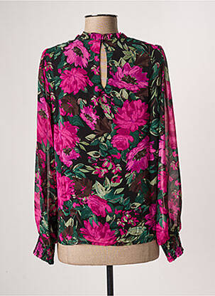 Blouse imprimé fleurs manches longues violet KAFFE femme