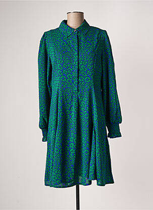 Robe mi-longue vert MARBLE pour femme