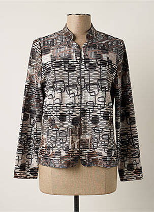 Veste casual coupe cintrée gris FRANK WALDER femme
