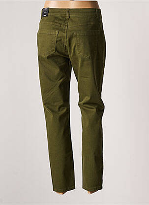Pantalon 7/8 tissage popeline taille normale vert JENSEN femme