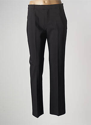 Pantalon chino fermeture zippée sous rabat avec crochet taille normale noir JENSEN femme