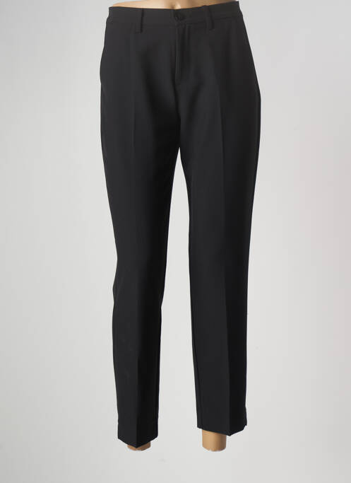 Pantalon chino tissage popeline taille normale noir JENSEN femme