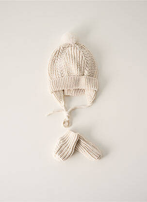 Bonnet fermeture liens à nouer beige MAYORAL fille
