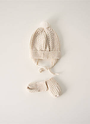 Bonnet fermeture liens à nouer beige MAYORAL fille