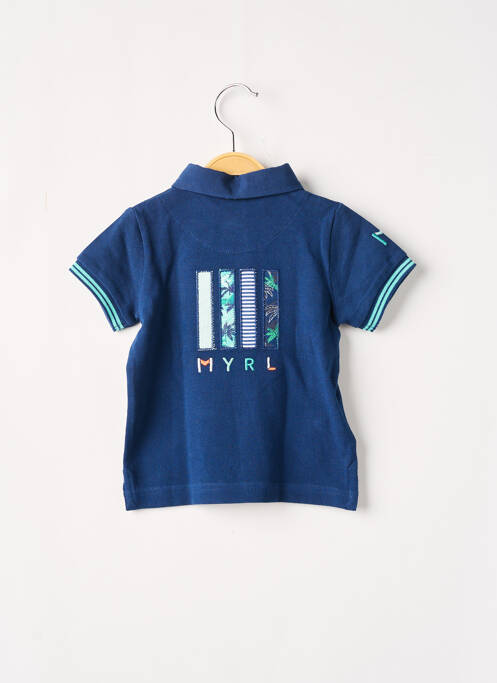 Polo stretch manches courtes bleu MAYORAL garcon