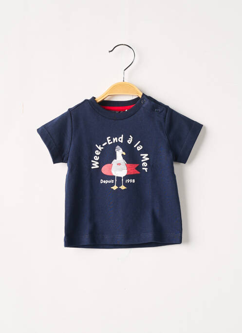 T-shirt bleu WEEK END A LA MER pour enfant