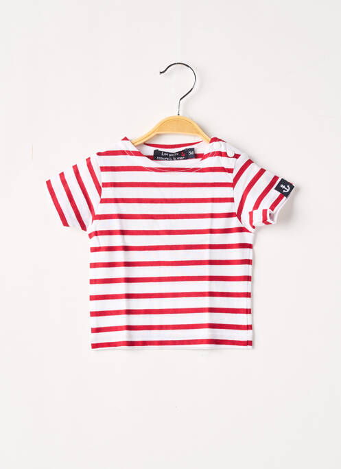 T-shirt rouge LES PETITS COEURS À LA MER pour enfant