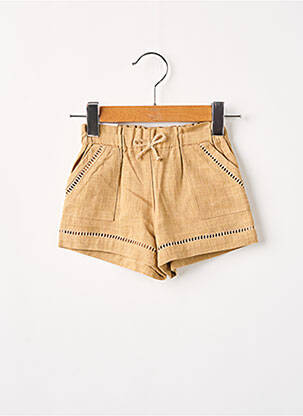 Short poches taille élastique marron MAYORAL fille