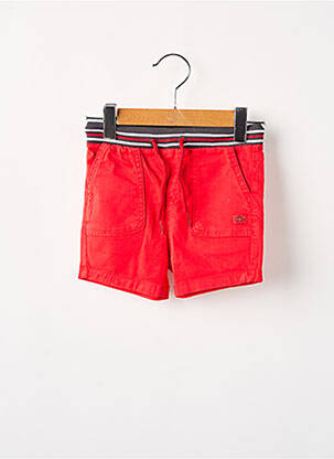 Short tissage popeline taille élastique rouge MAYORAL garcon