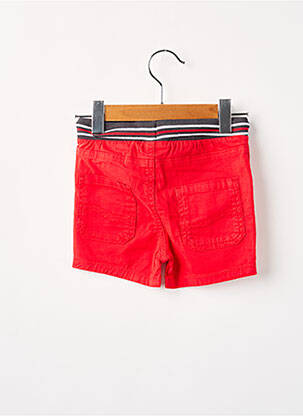 Short tissage popeline taille élastique rouge MAYORAL garcon