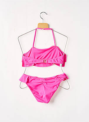 Maillot de bain 2 pièces effet matière satinée rose MAYORAL fille
