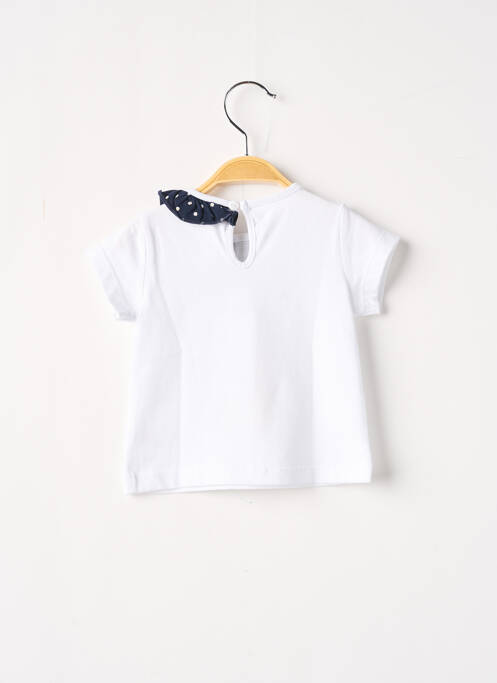 Top blanc WEEK END A LA MER pour fille