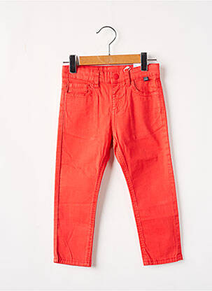Pantalon slim tissage popeline taille ajustable rouge MAYORAL garcon