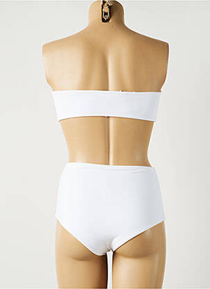 Maillot de bain 2 pièces stretch haut bandeau blanc MON PETIT BIKINI femme