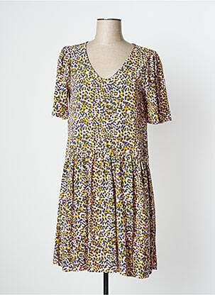 Robe mi-longue manches courtes manches courtes rose BLUTSGESCHWISTER femme