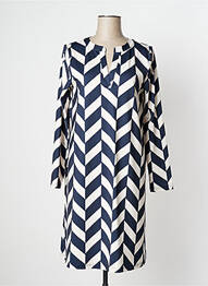 Robe mi-longue manches longues manches longues bleu STREET ONE femme