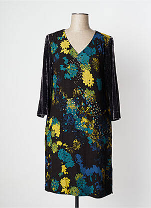 Robe mi-longue manches 3/4 manches 3/4 noir WHITE STUFF femme