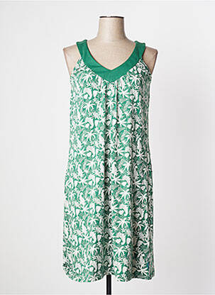 Robe mi-longue sans manche sans manche vert TRANQUILLO femme