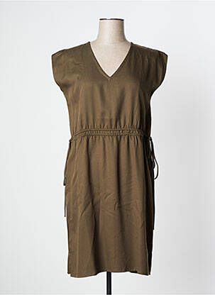 Robe mi-longue manches longues manches longues vert LES TROPEZIENNES PAR M.BELARBI femme