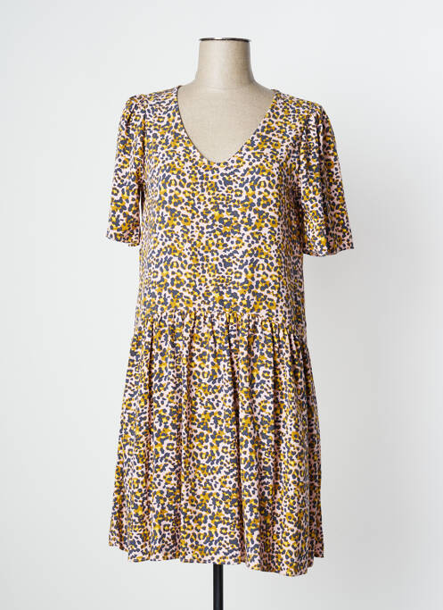 Robe mi-longue manches courtes manches courtes rose BLUTSGESCHWISTER femme
