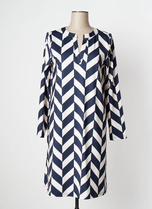 Robe mi-longue manches longues manches longues bleu STREET ONE femme
