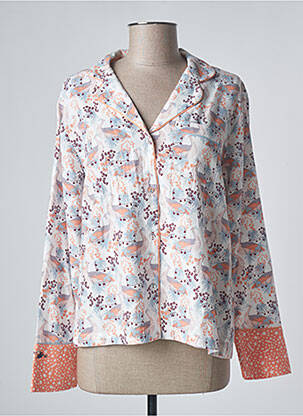 Chemisier coupe droite manches longues orange WHITE STUFF femme