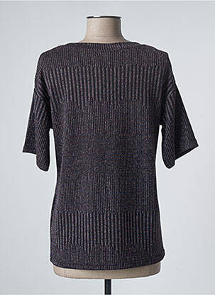 Top stretch manches courtes noir ICHI femme