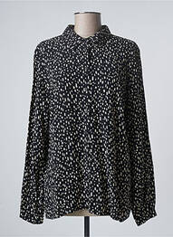 Chemisier imprimé fantaisie manches longues noir GEISHA femme