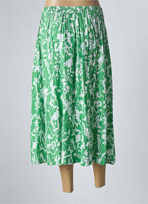 Jupe mi-longue taille normale vert ICHI femme