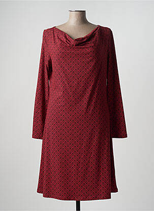 Robe mi-longue manches longues manches longues orange TRANQUILLO femme