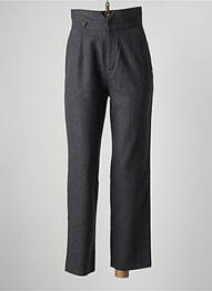 Pantalon droit taille à pinces taille haute gris LES TROPEZIENNES PAR M.BELARBI femme