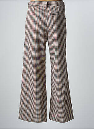 Pantalon flare taille normale taille normale marron ICHI femme