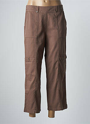 Pantalon large marron AGATHE & LOUISE pour femme
