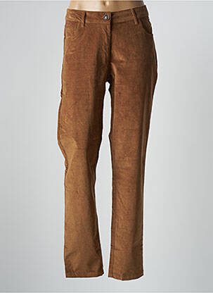 Pantalon slim stretch taille normale marron AGATHE & LOUISE femme