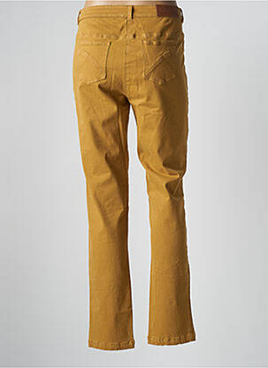 Pantalon slim tissage popeline taille normale jaune AGATHE & LOUISE femme