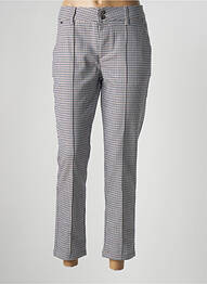 Pantalon chino fermeture zippée sous rabat boutonné taille normale bleu STREET ONE femme