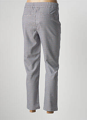 Pantalon chino fermeture zippée sous rabat boutonné taille normale bleu STREET ONE femme
