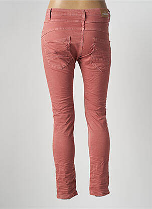 Pantalon slim tissage popeline taille normale rouge PLEASE femme