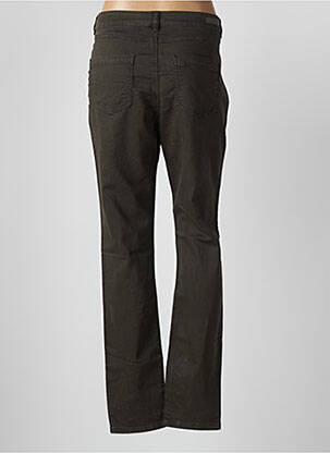 Pantalon chino tissage popeline taille normale vert GEISHA femme