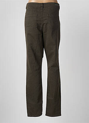 Pantalon chino tissage popeline taille normale vert GEISHA femme