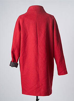 Manteau long coupe droite sans capuche rouge TIMEOUT femme
