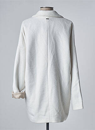 Manteau long poches sans capuche blanc TIMEOUT femme
