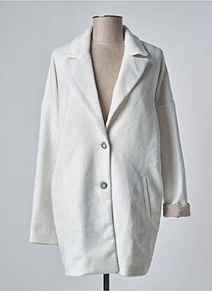 Manteau long blanc TIMEOUT pour femme