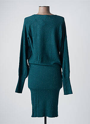 Robe mi-longue manches longues manches longues vert CAMAIEU femme