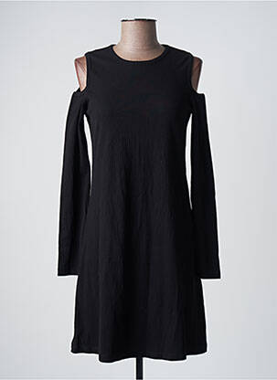 Robe mi-longue manches longues manches longues noir KENVELO femme