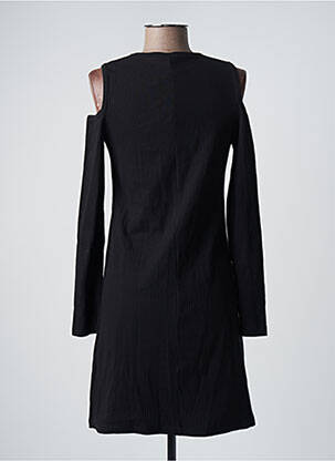 Robe mi-longue manches longues manches longues noir KENVELO femme