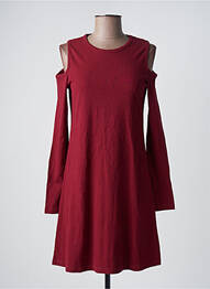 Robe mi-longue manches longues manches longues rouge KENVELO femme