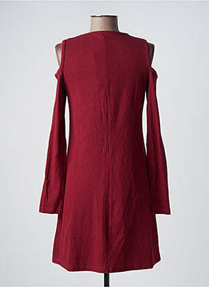 Robe mi-longue manches longues manches longues rouge KENVELO femme