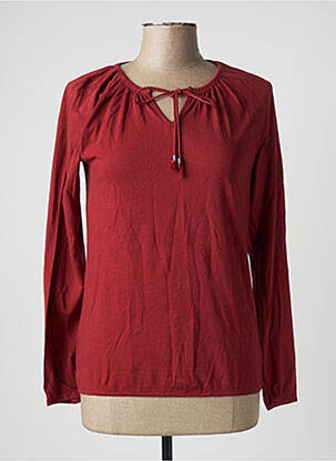 T-shirt manches longues manches longues rouge ESSENTIALS BY KVL femme